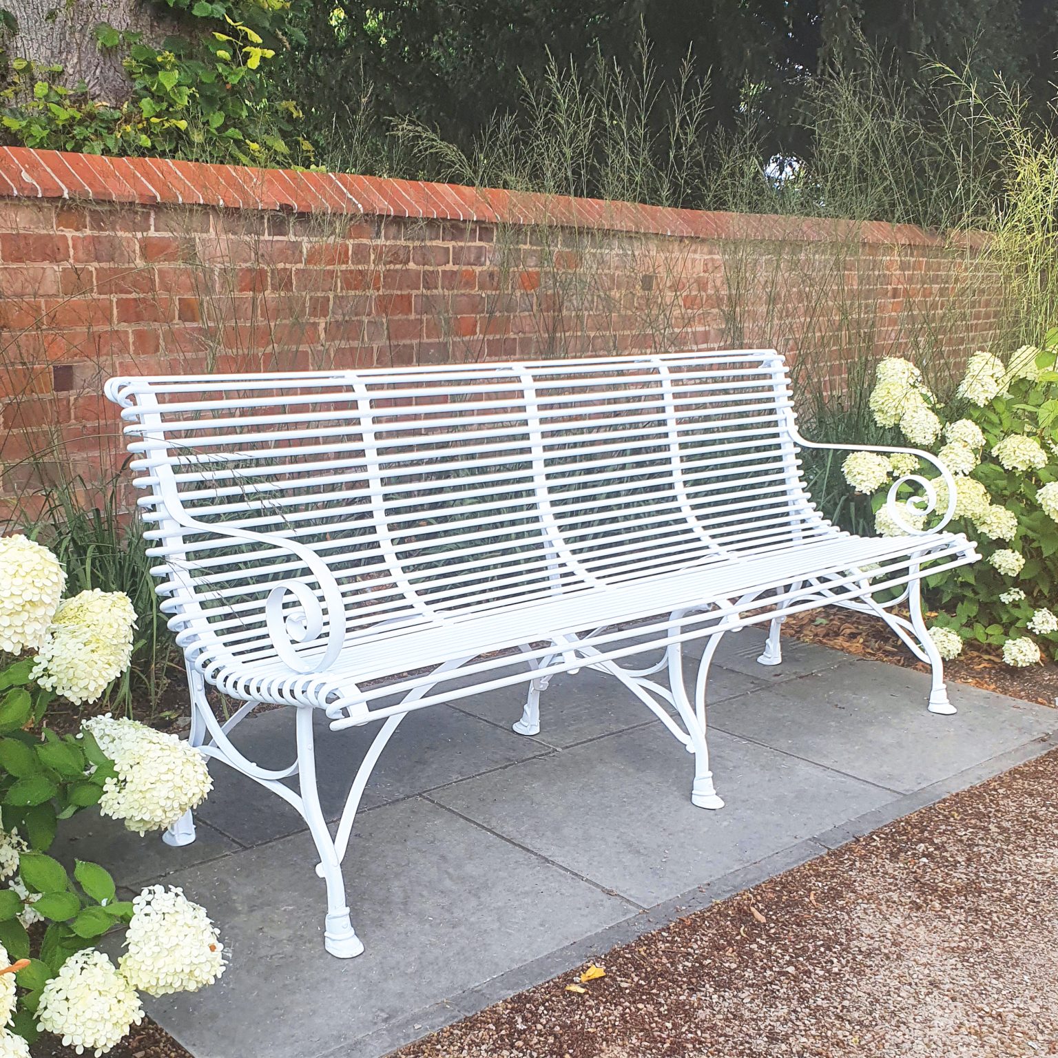 The Large Straight Ladderback Garden Seat | Heritage Handmade Garden ...